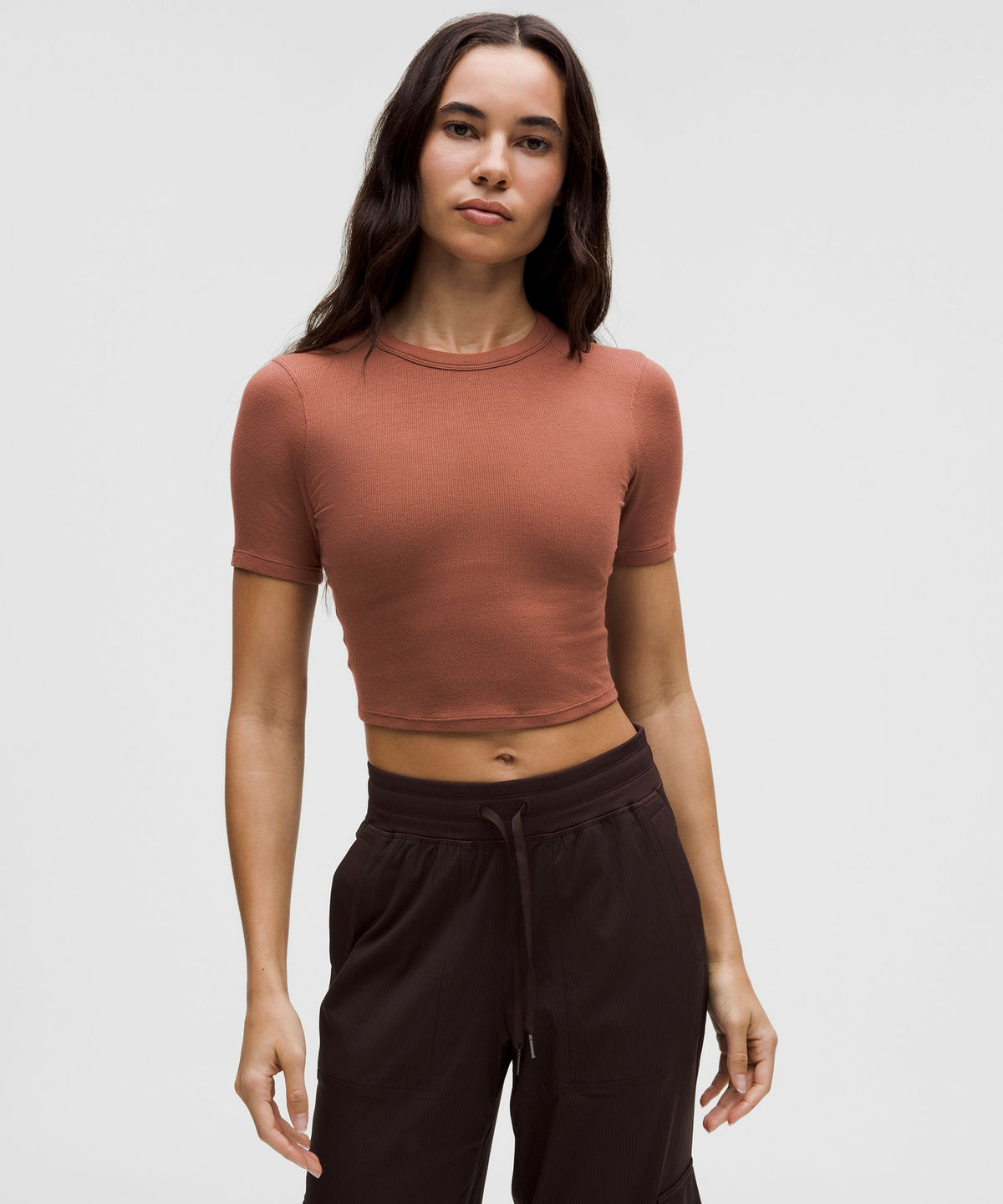 Hold Tight Straight-Hem Cropped T-Shirt