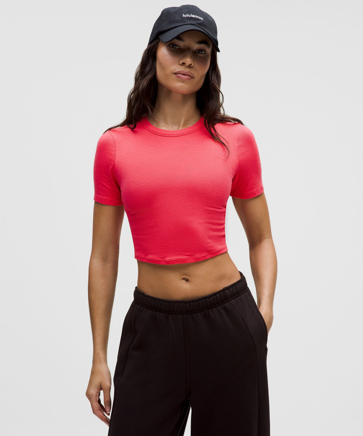 Hold Tight Straight-Hem Cropped T-Shirt