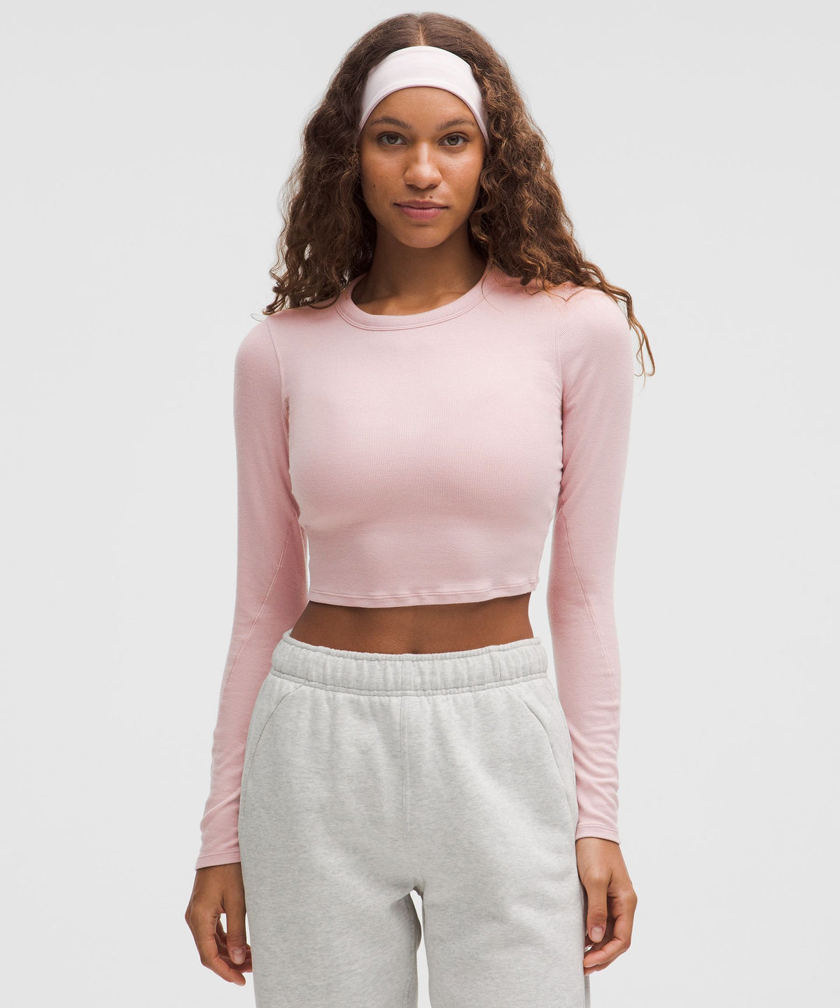 Hold Tight Straight-Hem Cropped Long-Sleeve Shirt