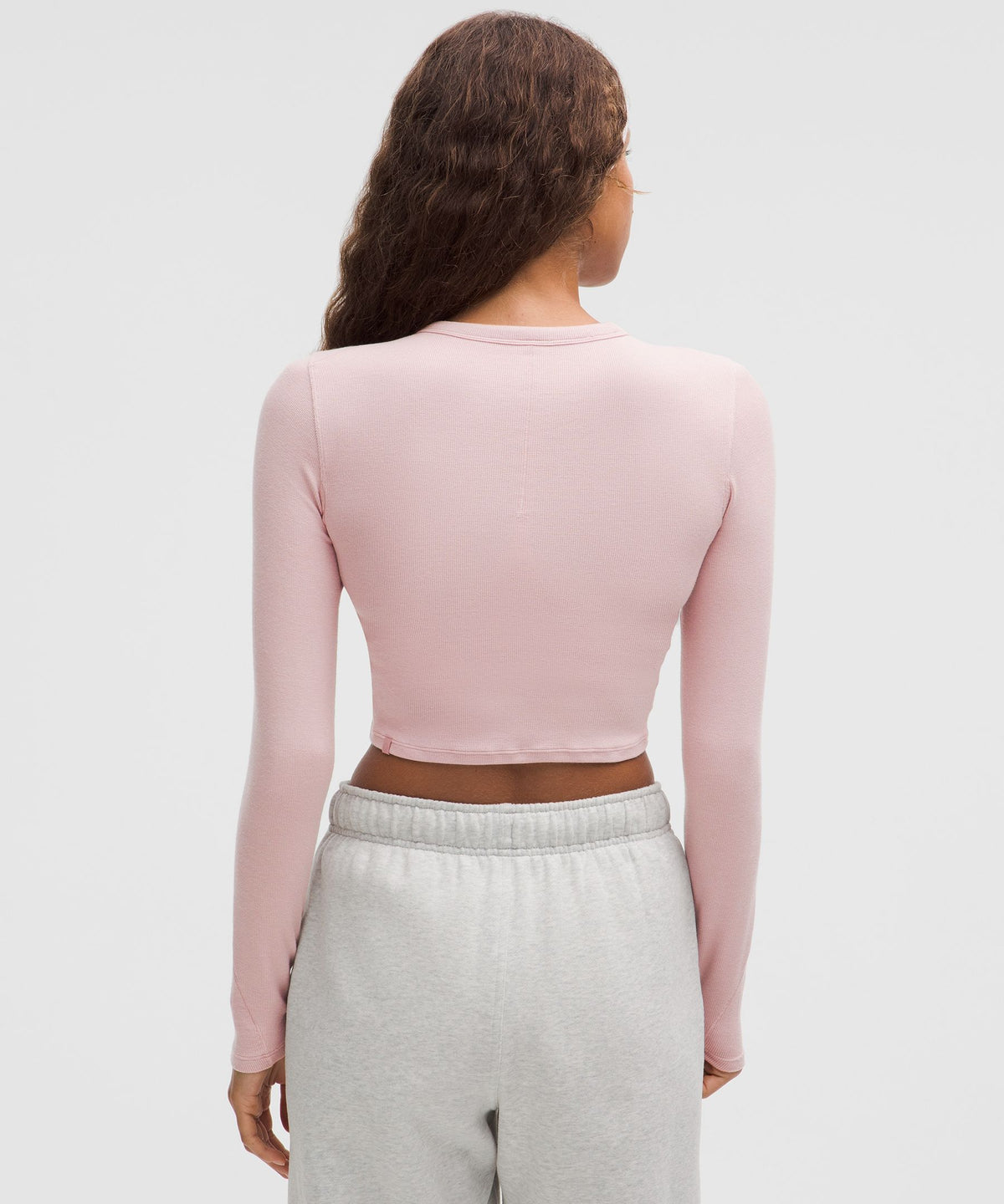 Hold Tight Straight-Hem Cropped Long-Sleeve Shirt