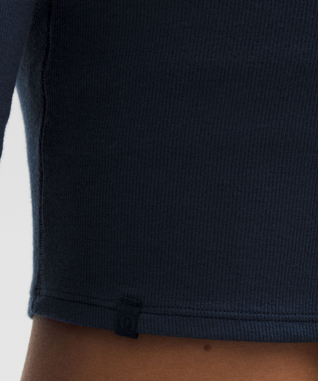 Hold Tight Straight-Hem Cropped Long-Sleeve Shirt