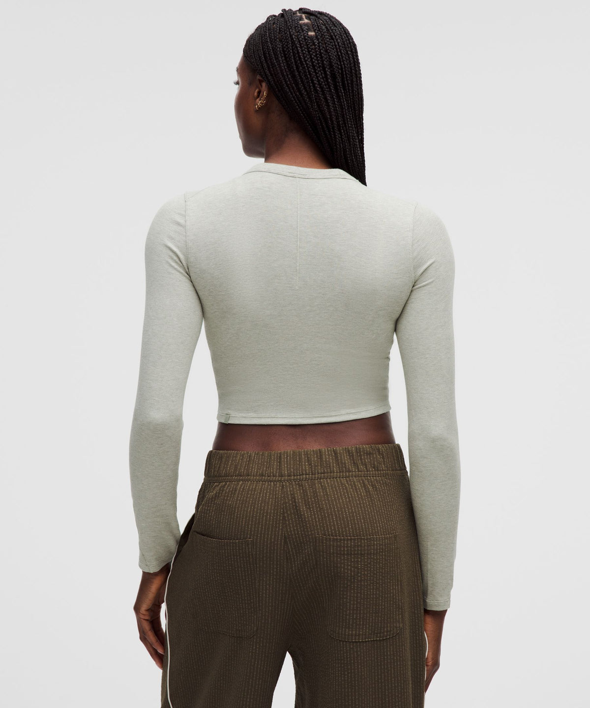Hold Tight Straight-Hem Cropped Long-Sleeve Shirt