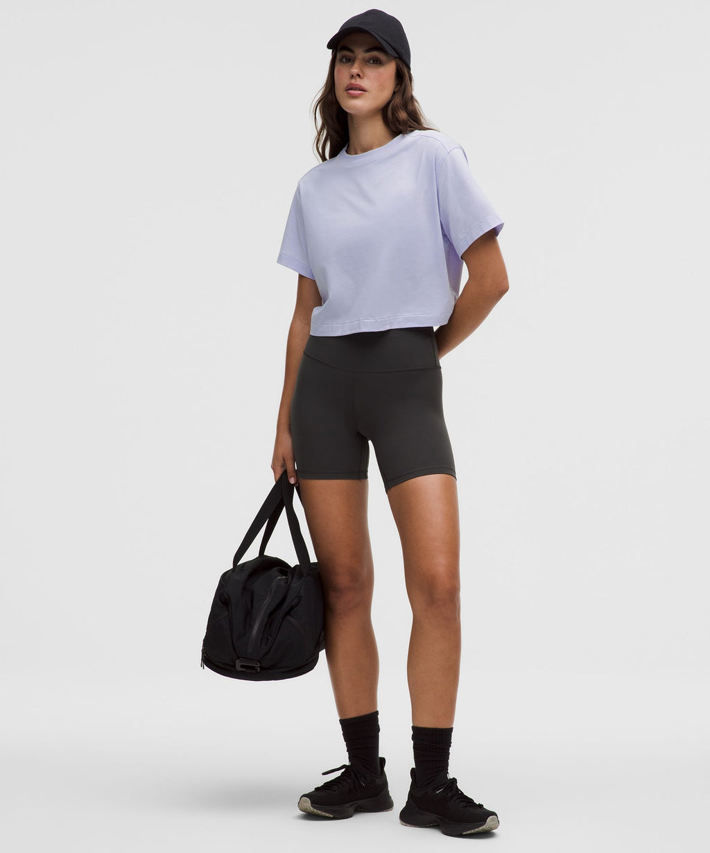 All Yours Organic Cotton-Blend Cropped T-Shirt