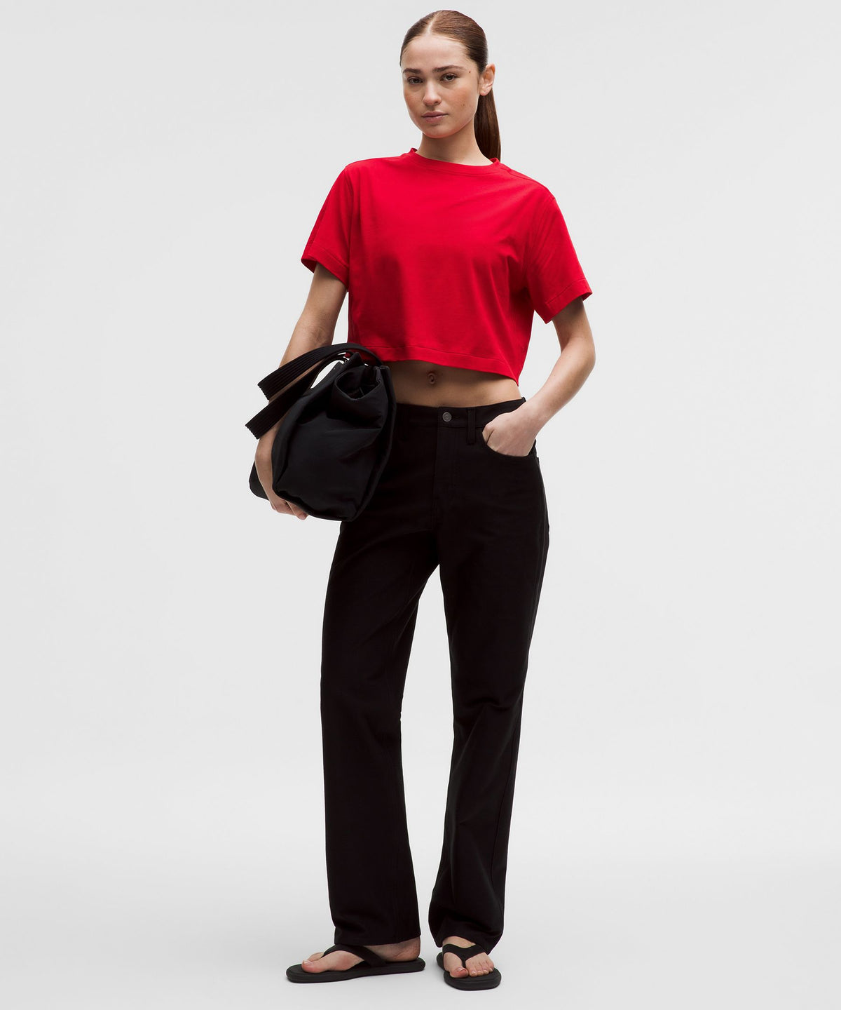 All Yours Organic Cotton-Blend Cropped T-Shirt