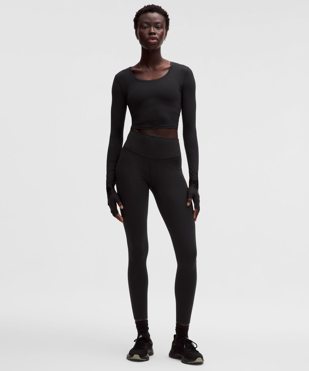 Unrestricted Power Cropped Long-Sleeve Shirt