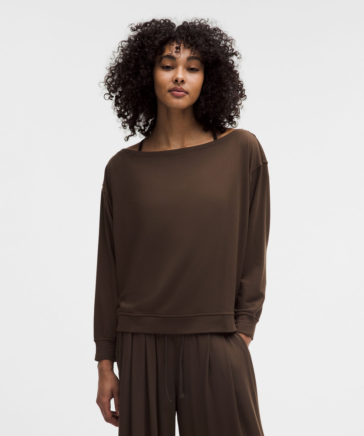 BeCalm Oversized Boatneck Long-Sleeve Shirt