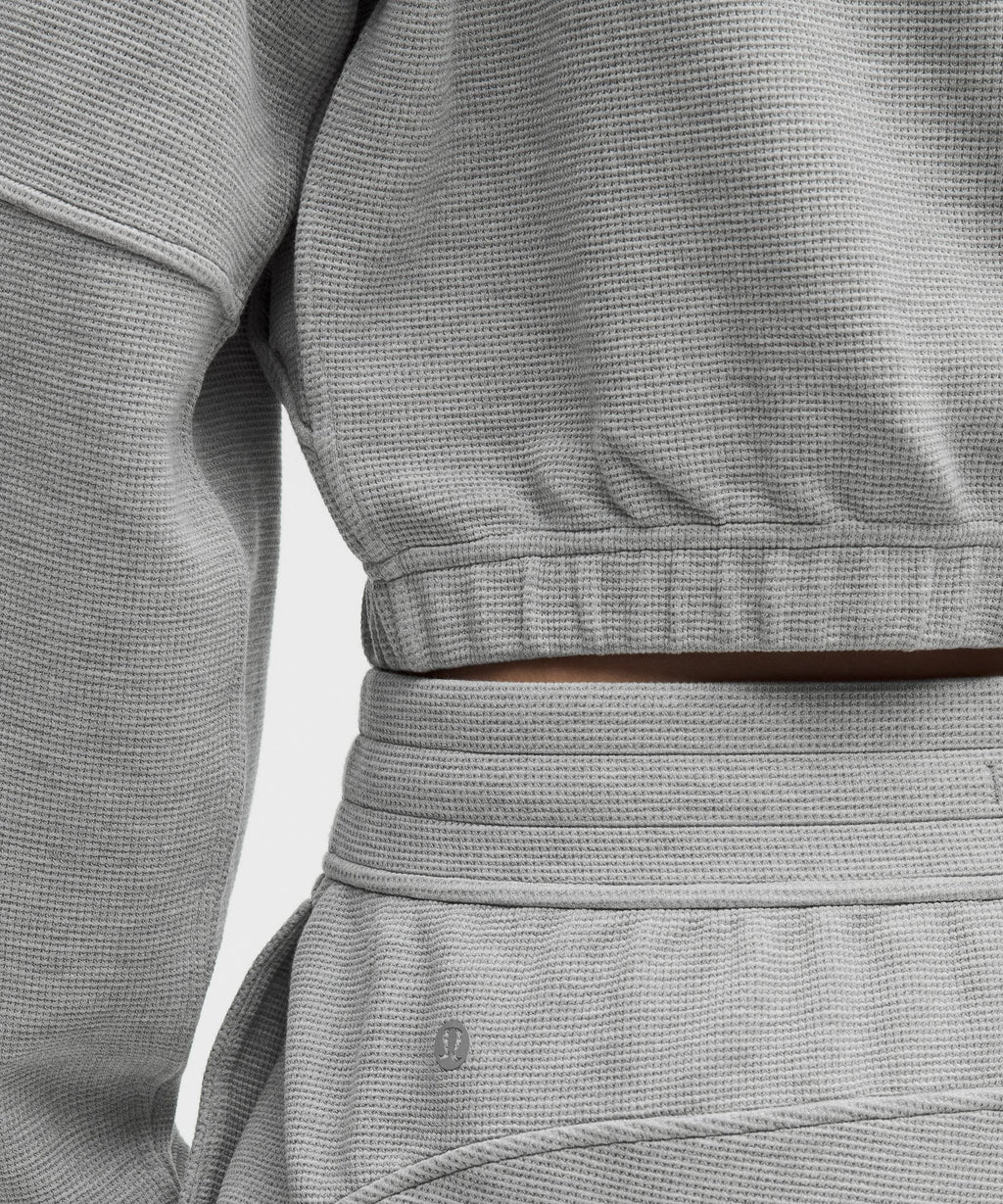 Scuba Cropped Funnel-Neck Half ZipWaffle