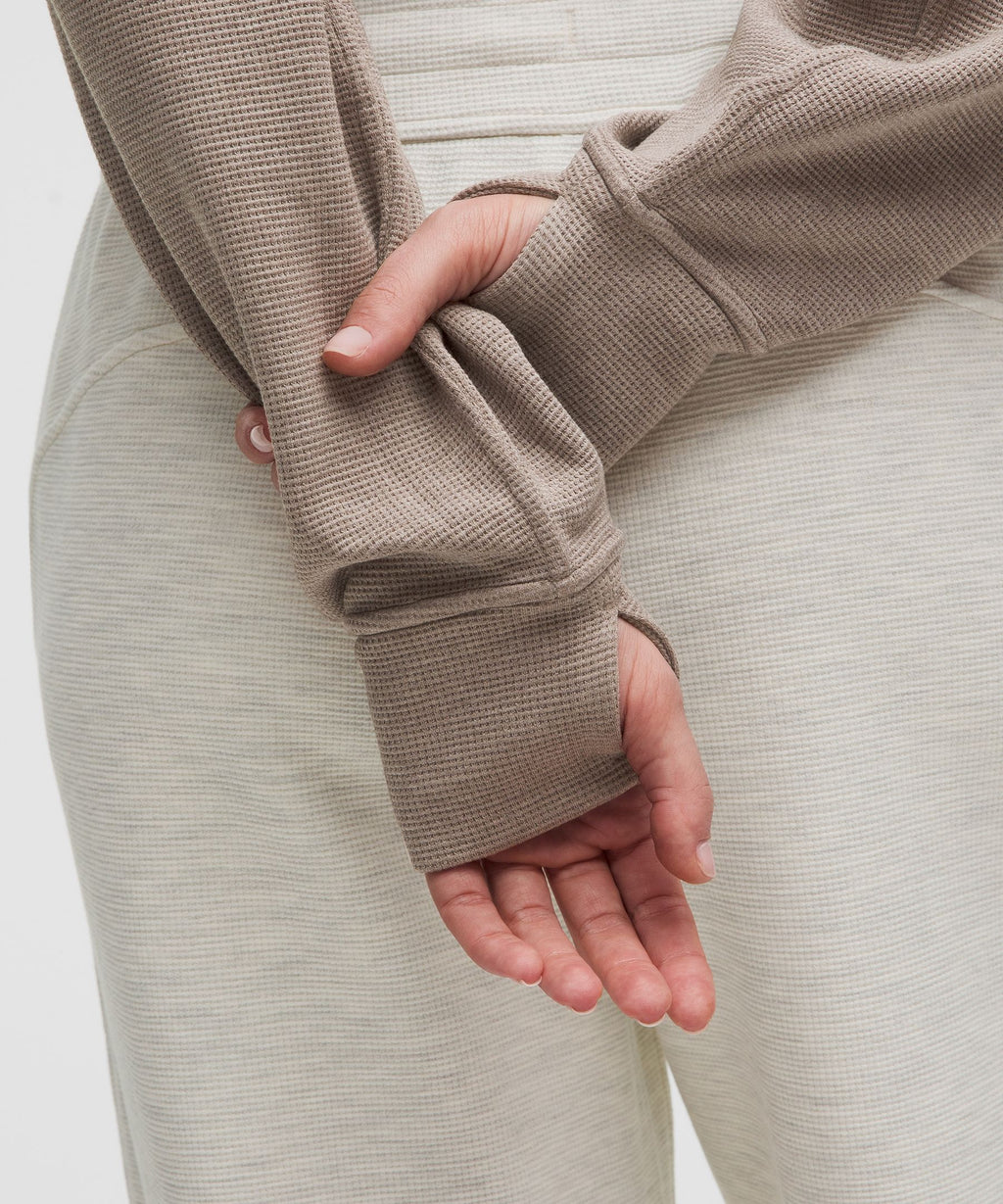 Scuba Cropped Funnel-Neck Half ZipWaffle