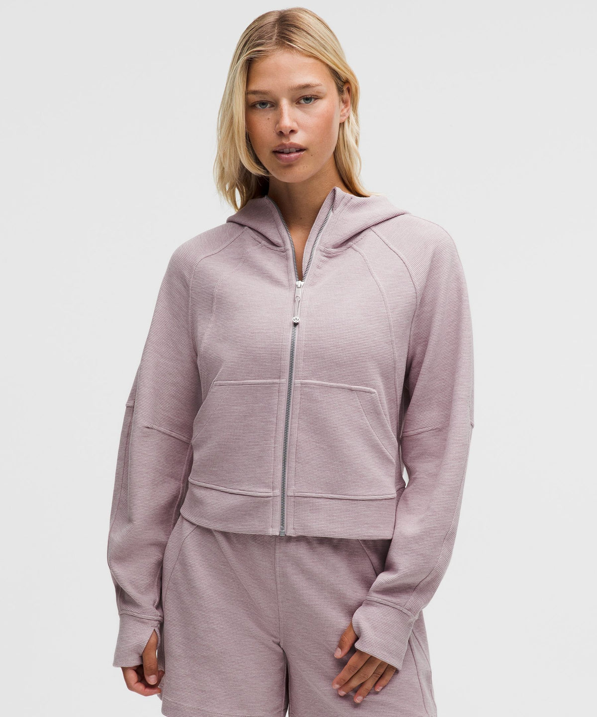 Scuba Oversized Full-Zip HoodieWaffle