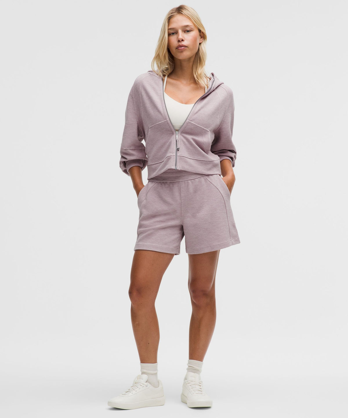 Scuba Oversized Full-Zip HoodieWaffle