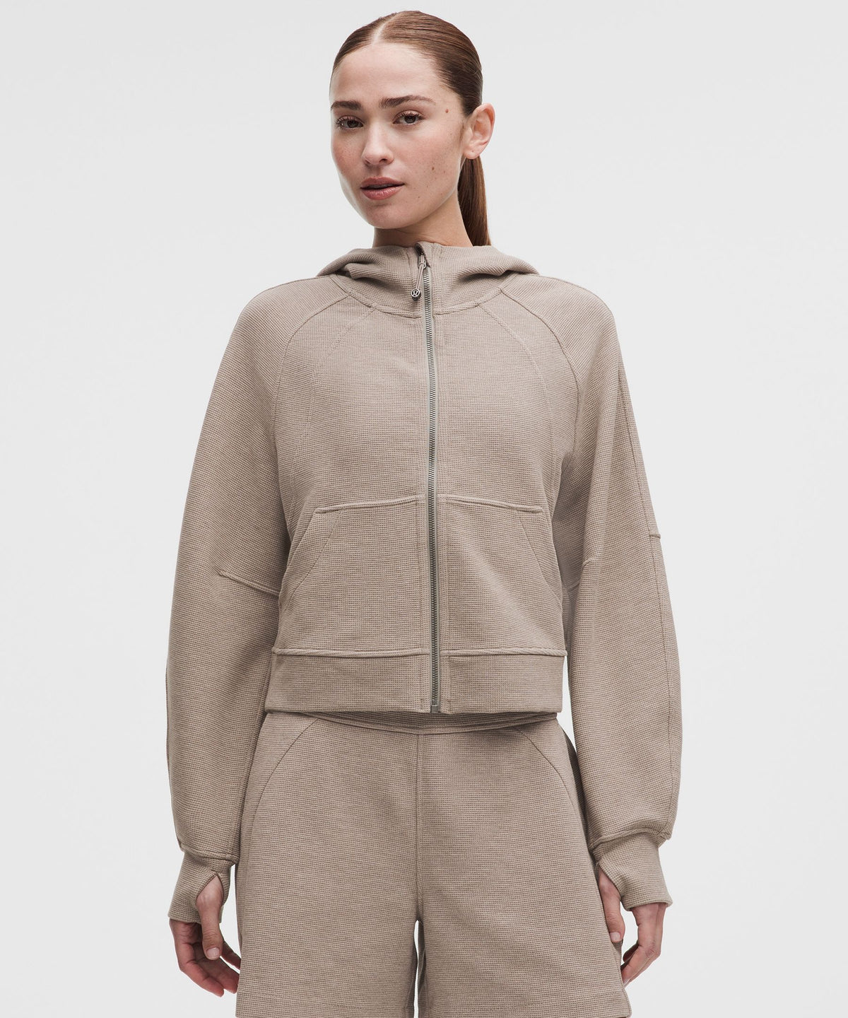 Scuba Oversized Full-Zip HoodieWaffle
