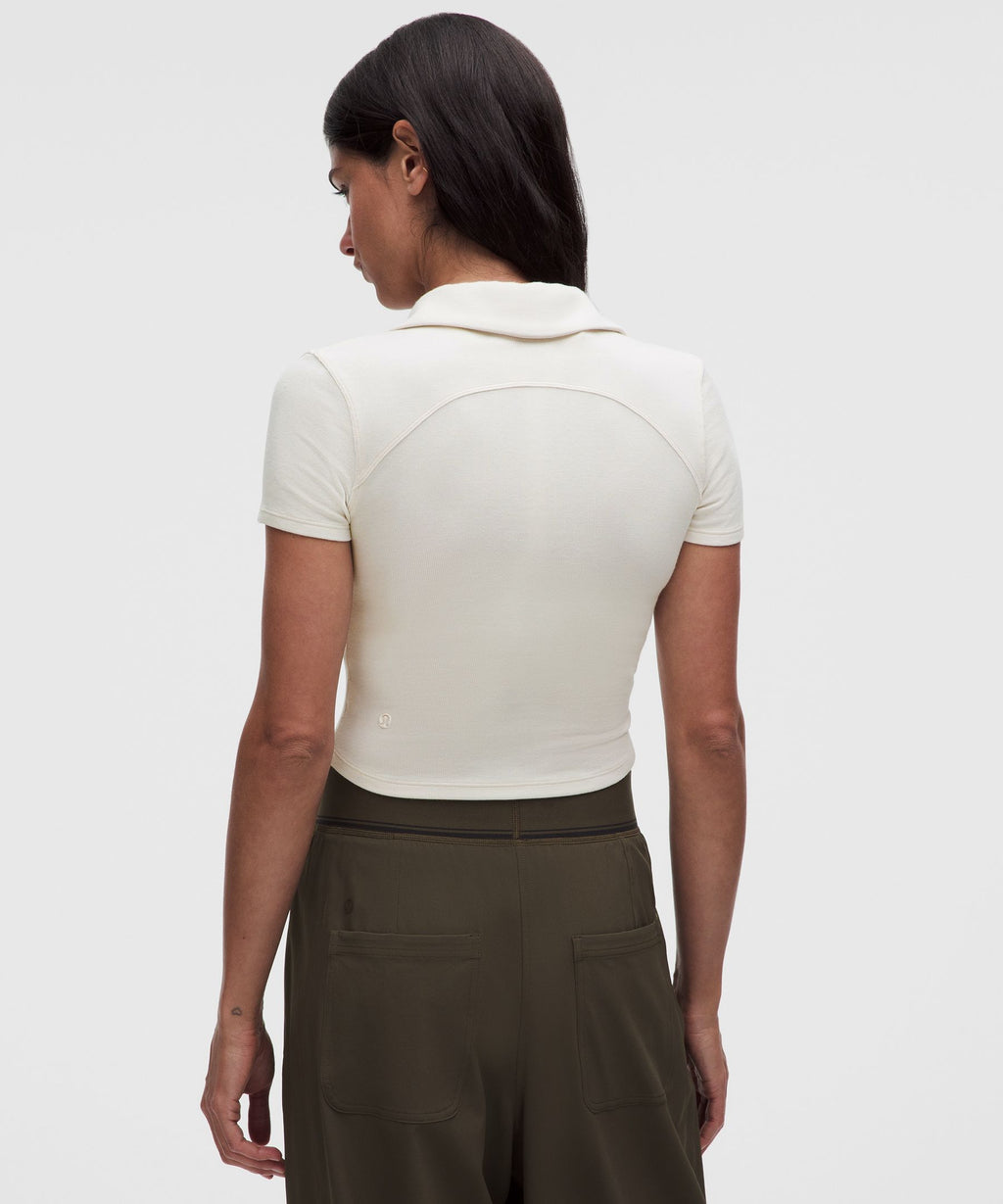 Button-Up Collared Short-Sleeve Shirt