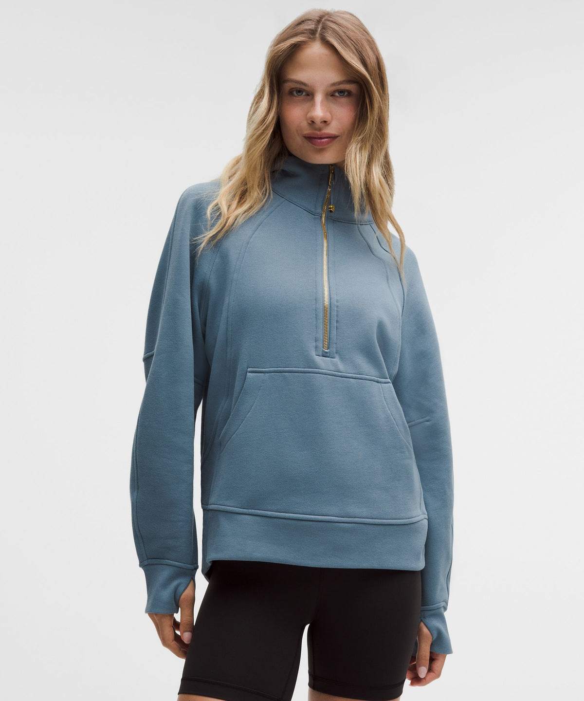 Scuba Oversized Half-Zip HoodieLong