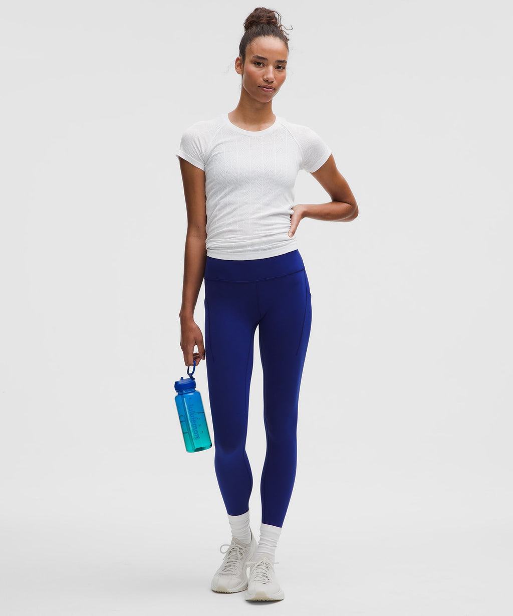 Swiftly Pointelle Short-Sleeve ShirtHip Length