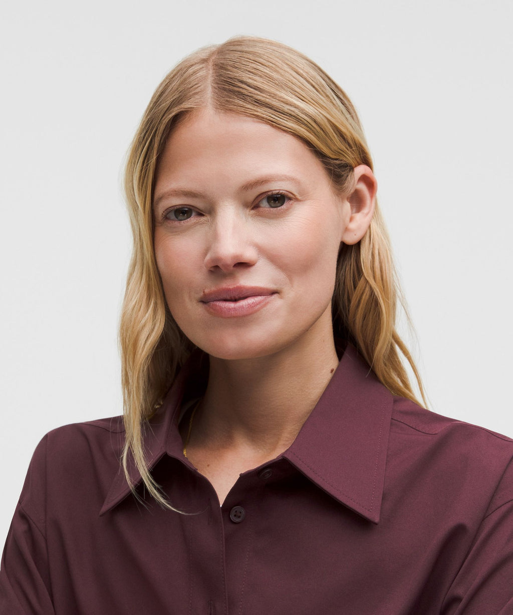 Woven Relaxed-Fit Button-Up Shirt