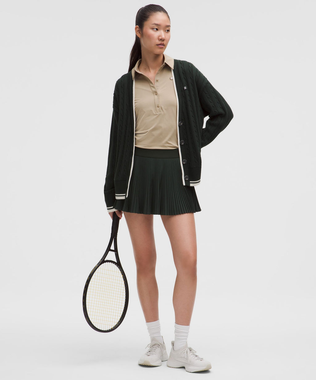 Quick-Dry Long-Sleeve Polo ShirtStraight Hem