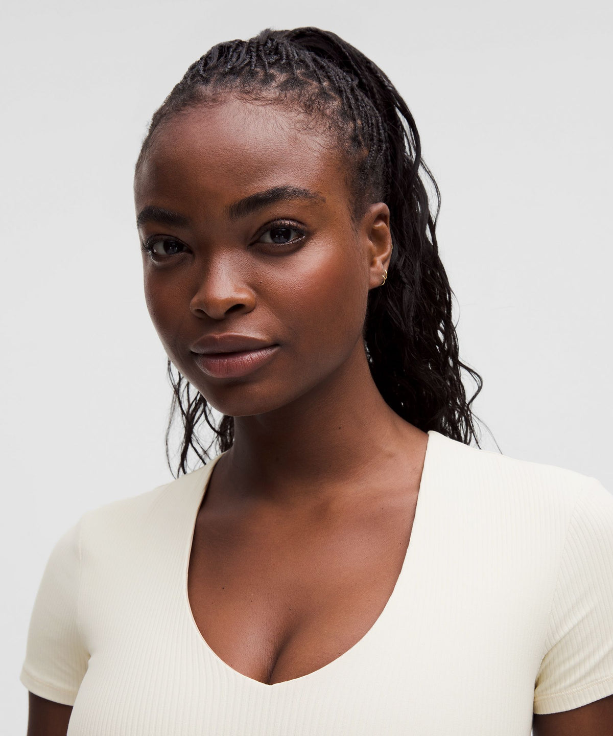 All It Takes Ribbed Nulu V-Neck T-ShirtB–D Cups