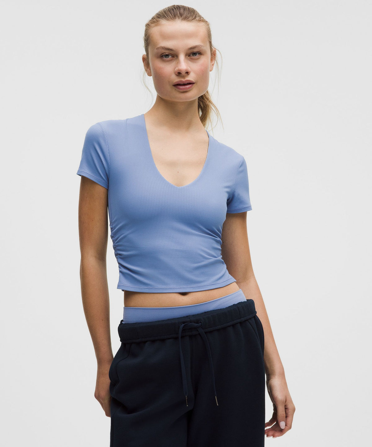 All It Takes Ribbed Nulu V-Neck T-ShirtB–D Cups