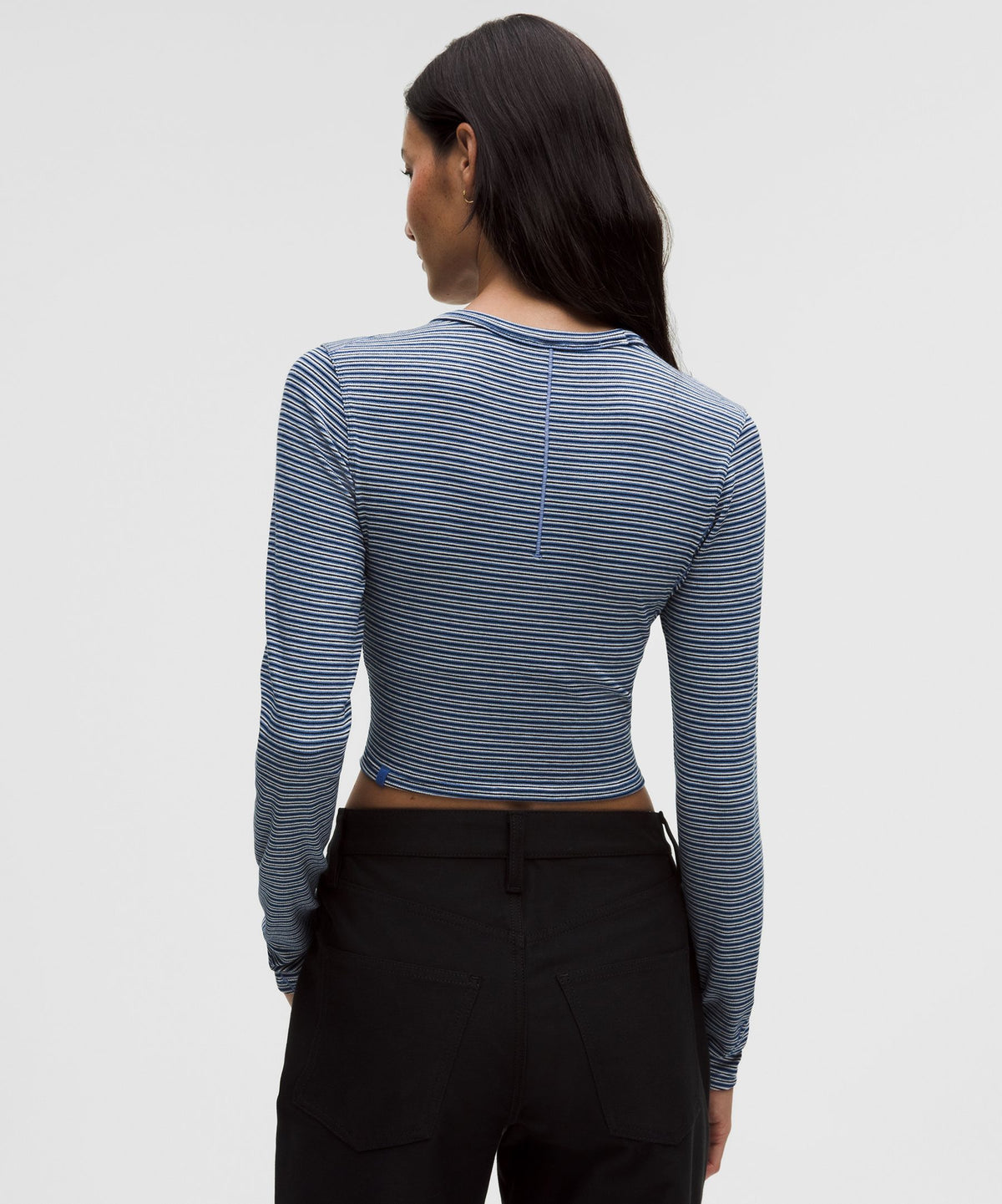 Hold Tight Straight-Hem Cropped Long-Sleeve Shirt