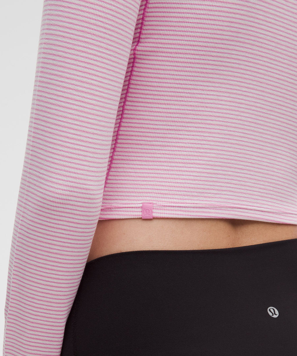 Hold Tight Straight-Hem Cropped Long-Sleeve Shirt