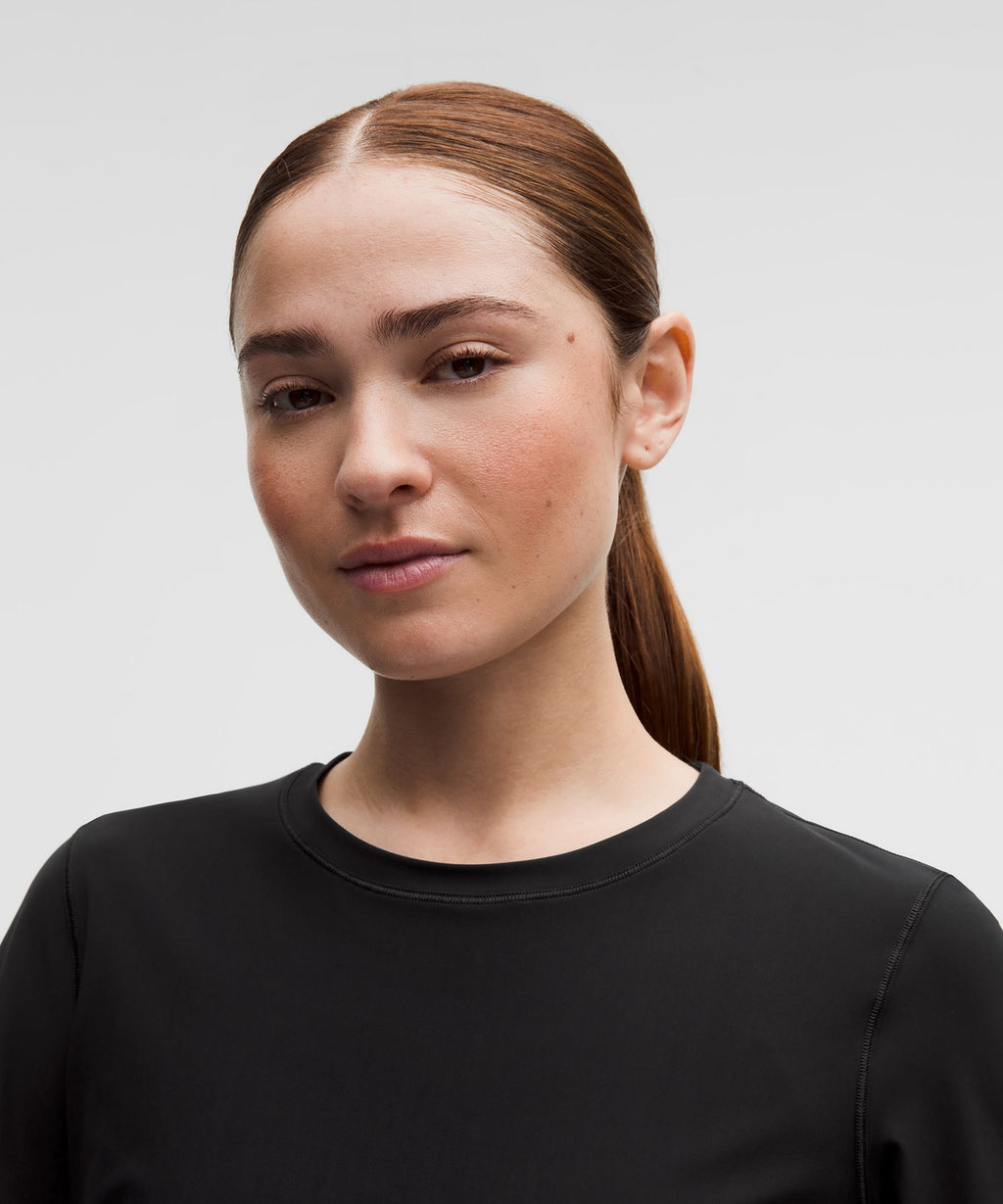 Side-Ruched Running Short-Sleeve Shirt