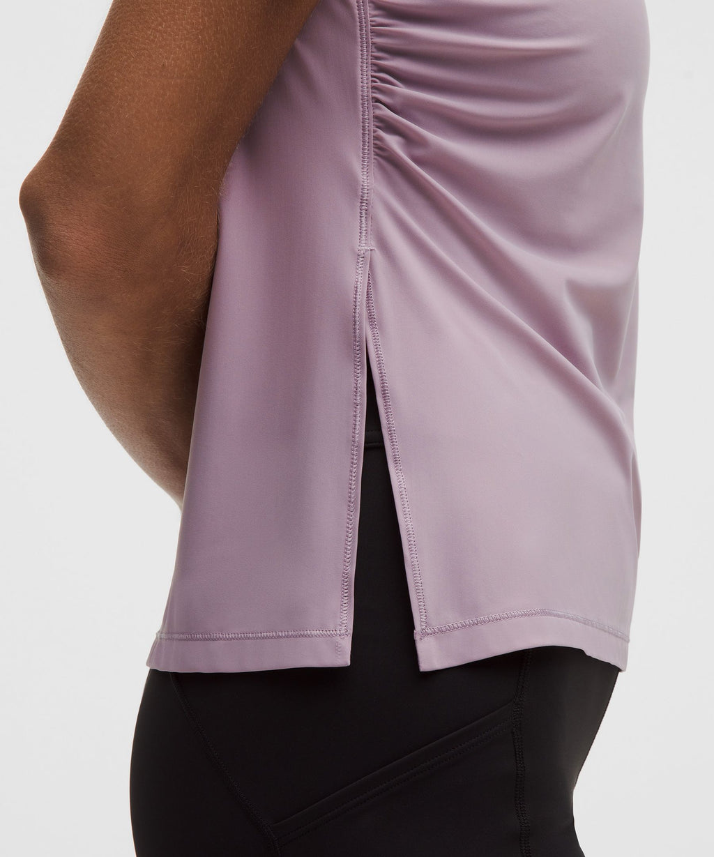 Side-Ruched Running Short-Sleeve Shirt