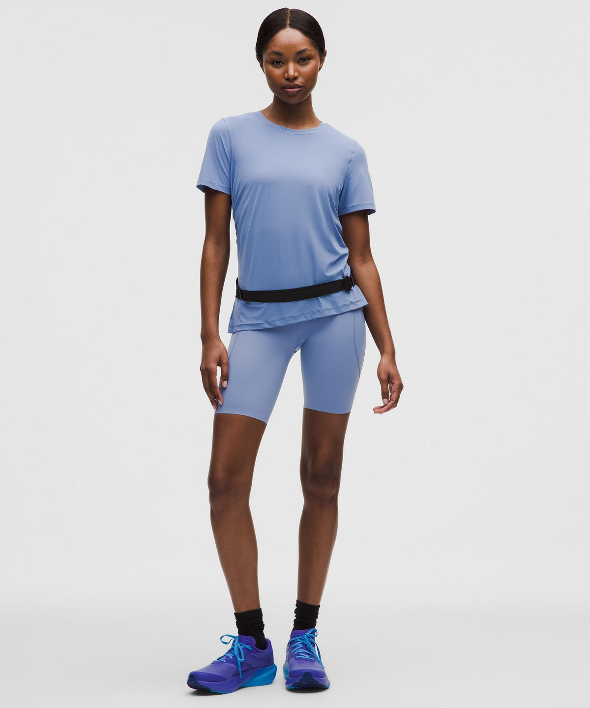 Side-Ruched Running Short-Sleeve Shirt