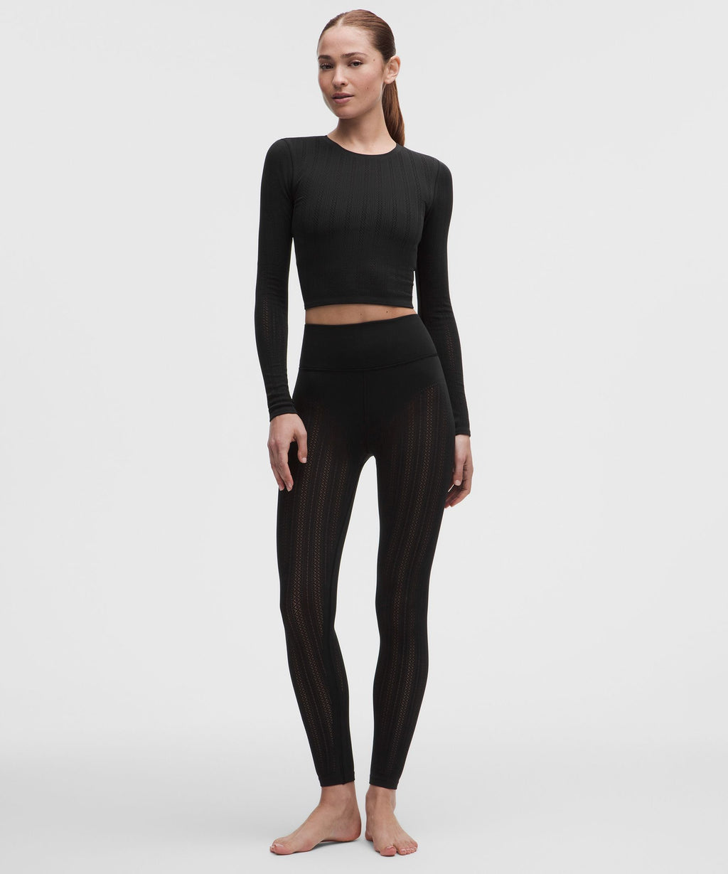 RevealKnit Pointelle Long-Sleeve Shirt