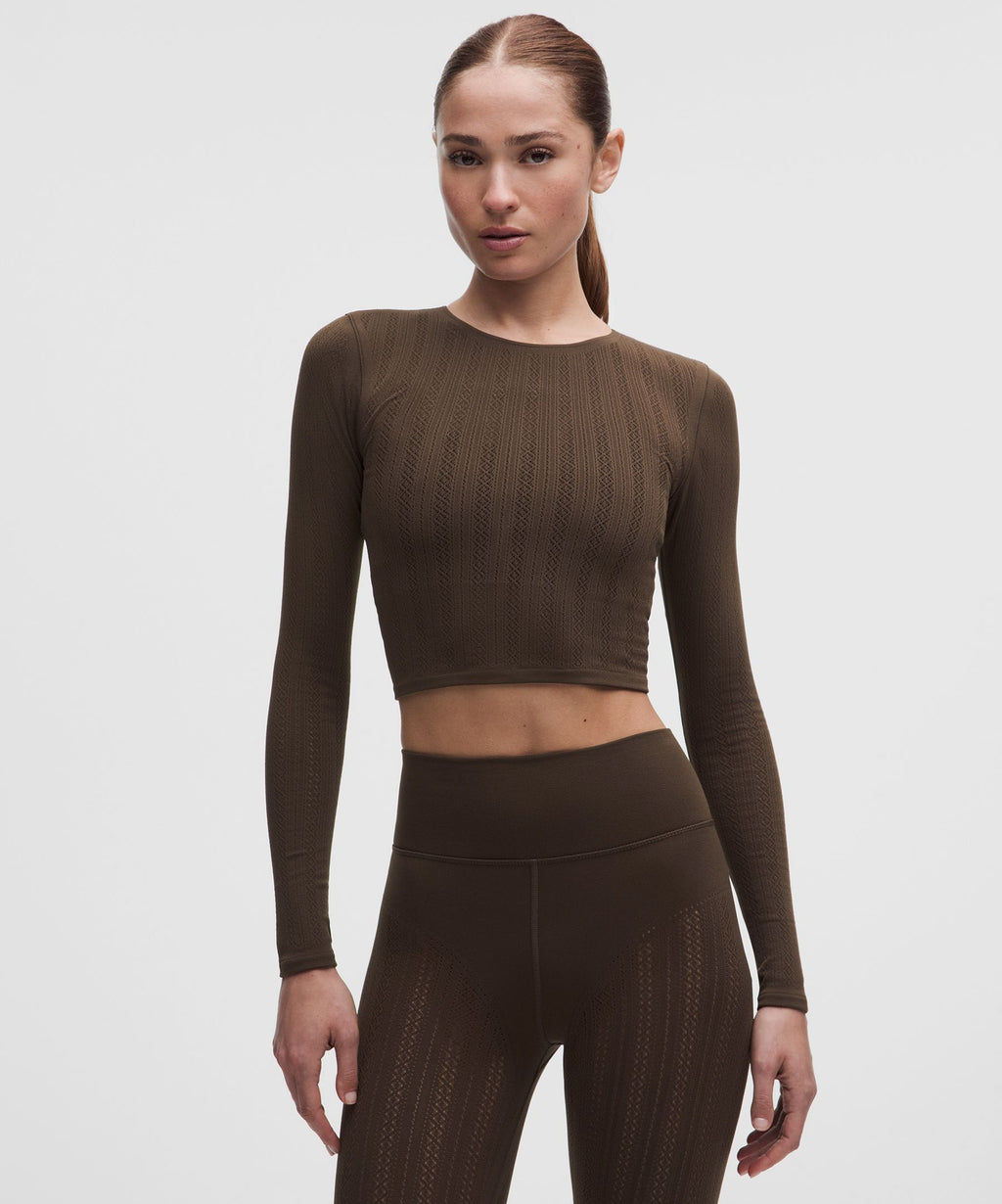 RevealKnit Pointelle Long-Sleeve Shirt