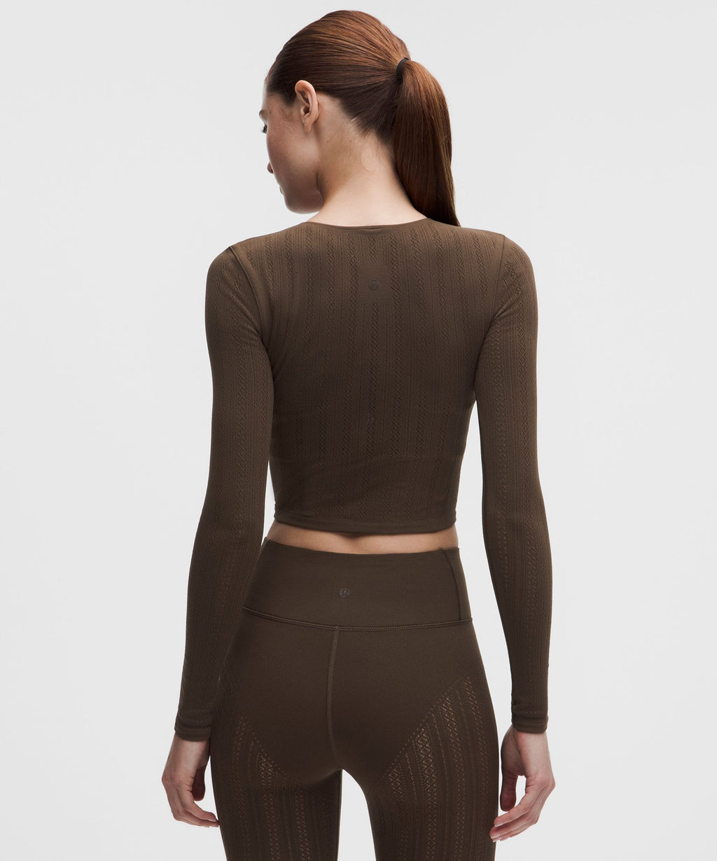 RevealKnit Pointelle Long-Sleeve Shirt
