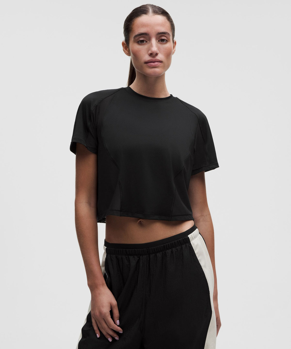 Mesh Panel Training Short-Sleeve Shirt
