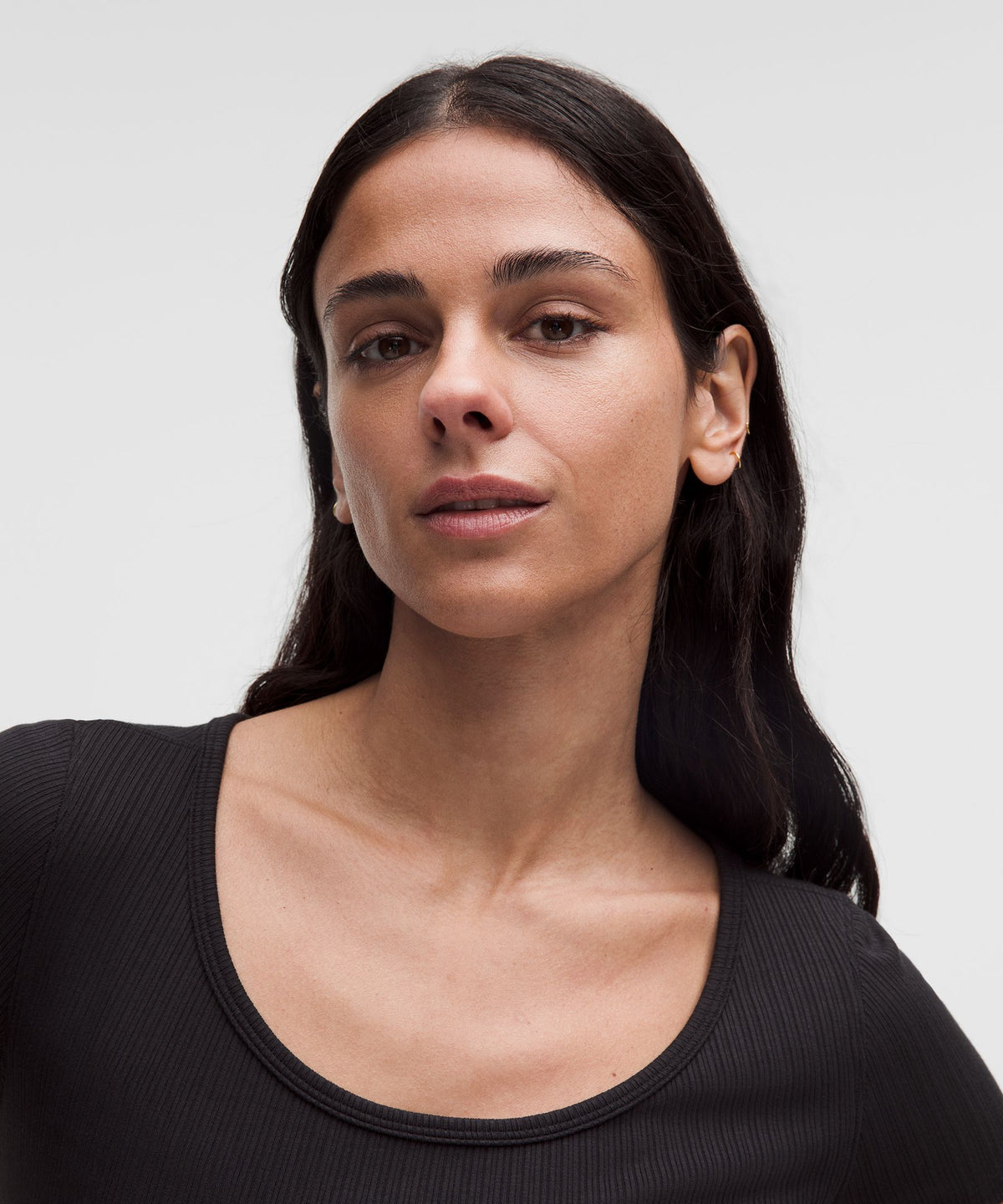 Hold Tight Micro-Rib Cross-Back T-Shirt