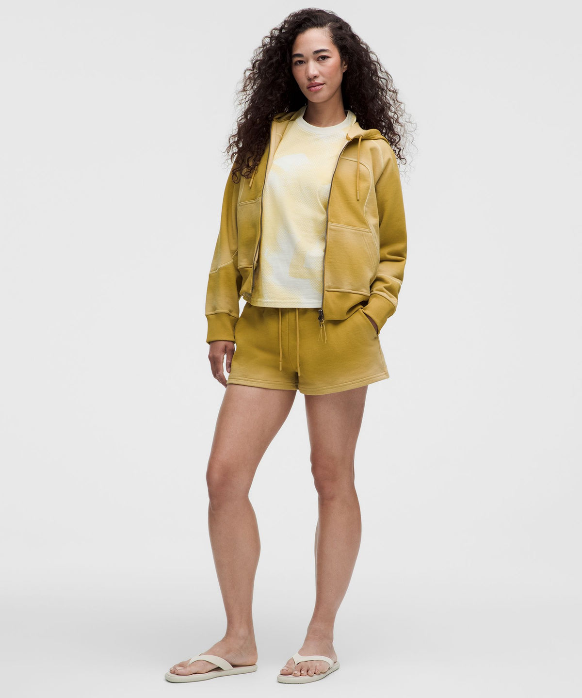 Faded French Terry Full-Zip HoodieSLNSH Collection