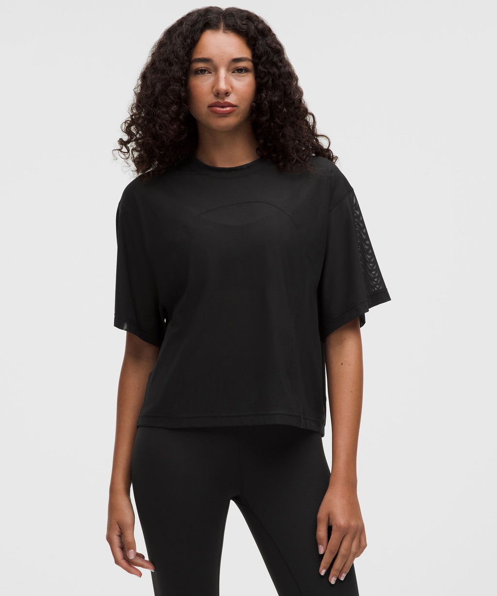 Stretch Mesh Relaxed-Fit T-Shirt