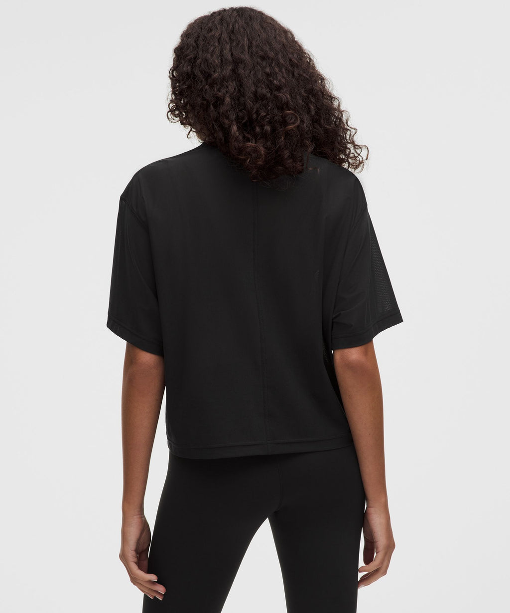 Stretch Mesh Relaxed-Fit T-Shirt