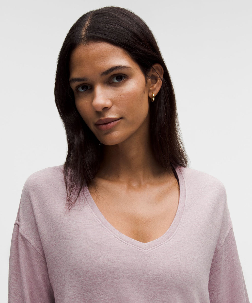 BeCalm V-Neck Bell Sleeve Shirt