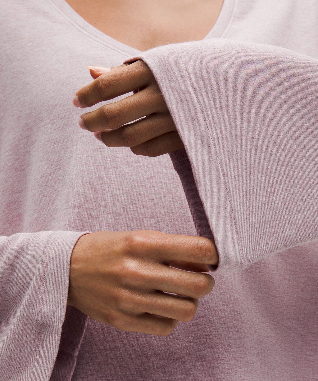 BeCalm V-Neck Bell Sleeve Shirt