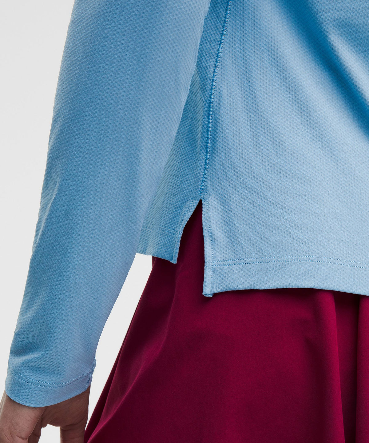 Quick-Dry Long-Sleeve Polo ShirtStraight Hem