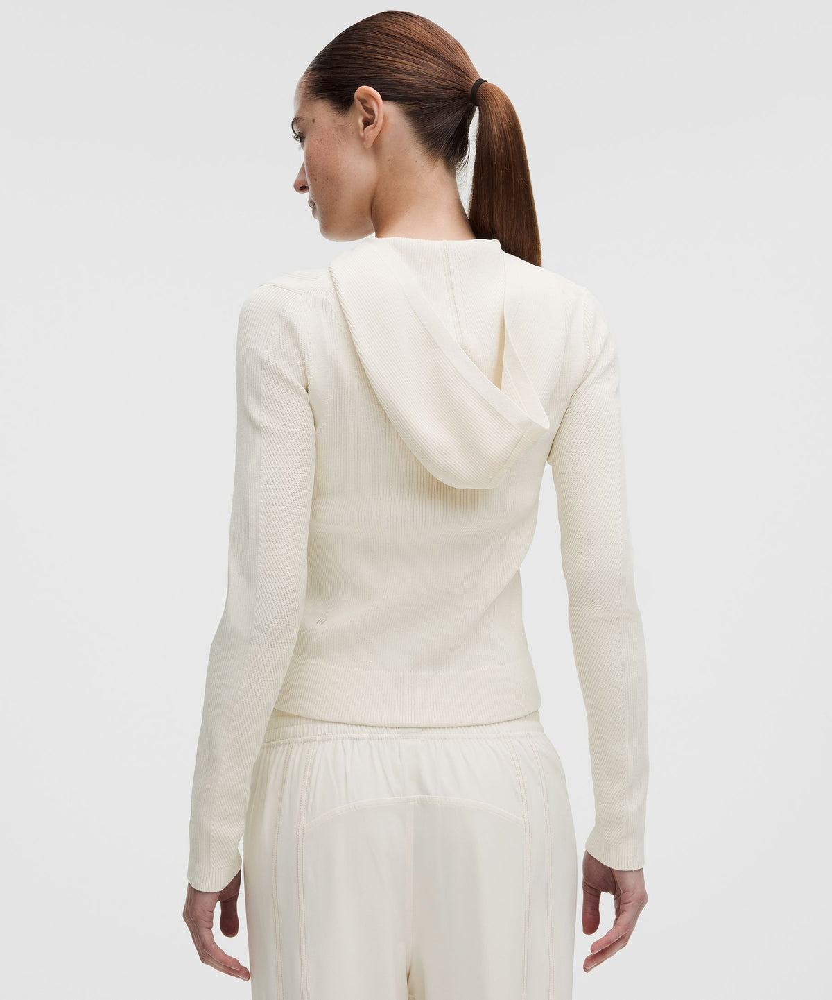 Structured Knit Zip-Up Hoodie