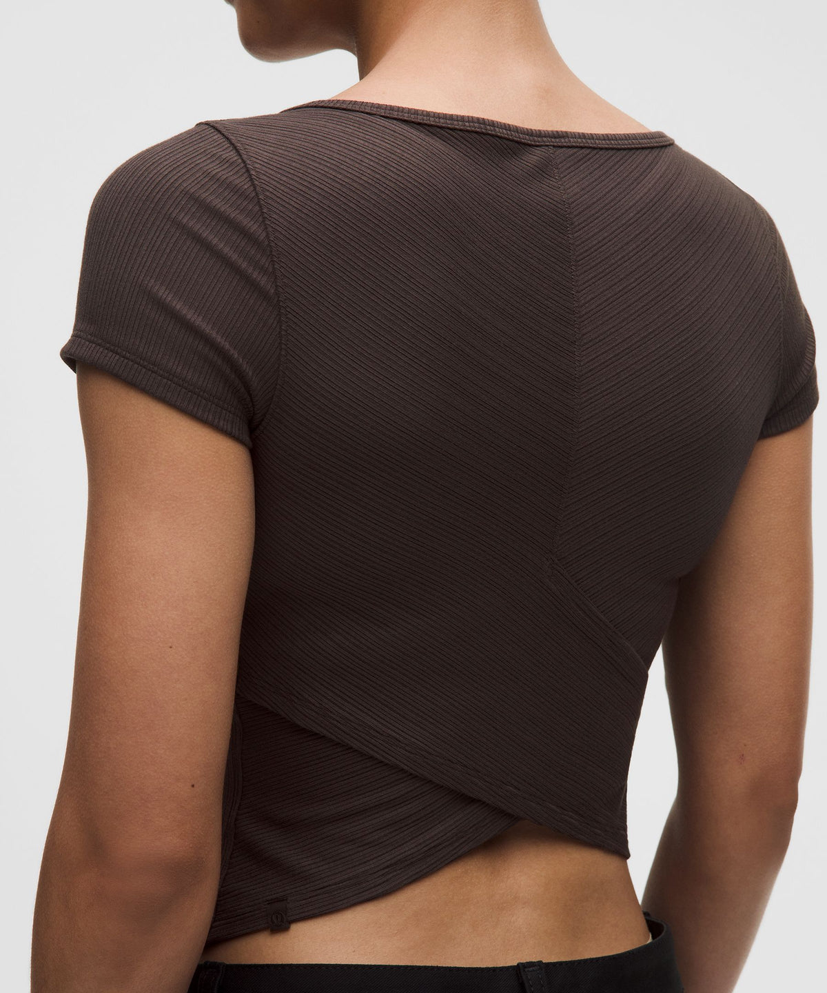 Hold Tight Micro-Rib Cross-Back T-Shirt