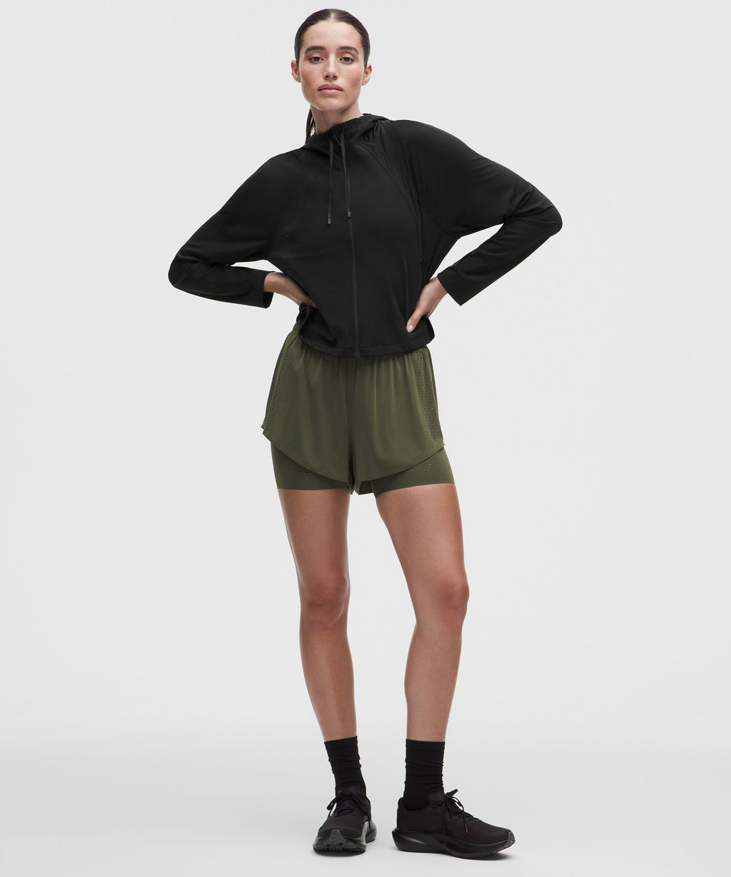 Sleek Perforated Running Jacket