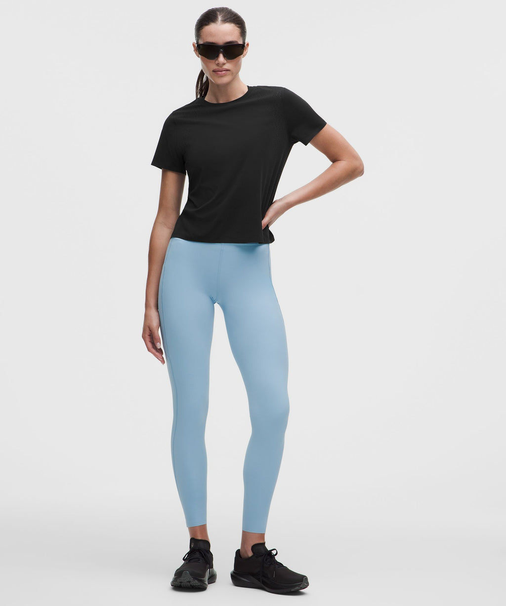 Sleek Perforated Running Short-Sleeve Shirt