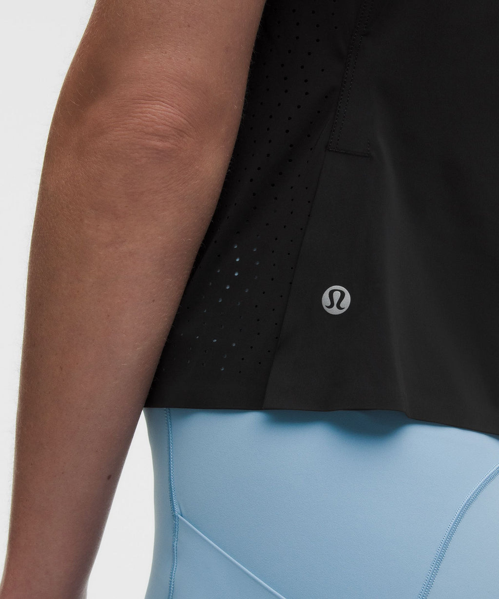 Sleek Perforated Running Short-Sleeve Shirt