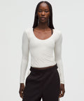 Wundermost Ultra-Soft Nulu Scoopneck Long-Sleeve Shirt