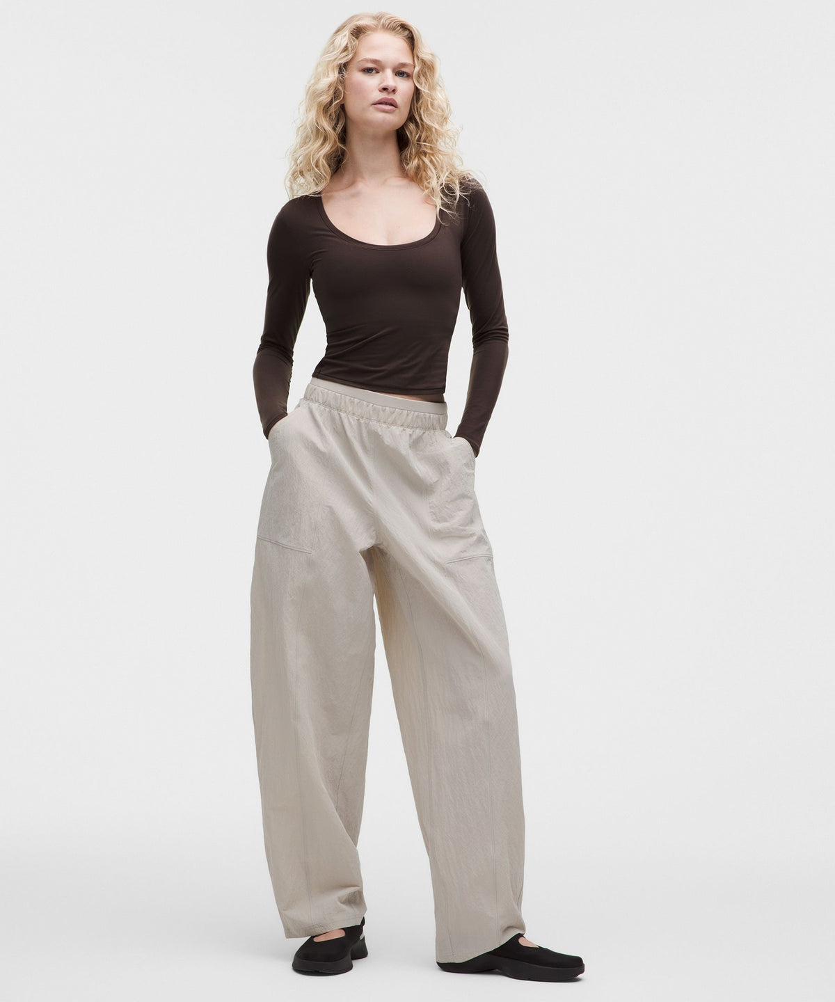 Wundermost Ultra-Soft Nulu Scoopneck Long-Sleeve Shirt