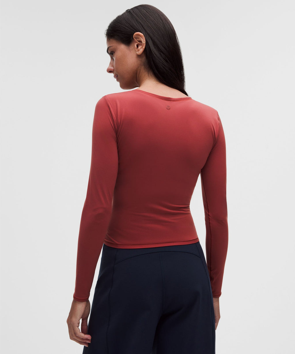 Wundermost Ultra-Soft Nulu Scoopneck Long-Sleeve Shirt