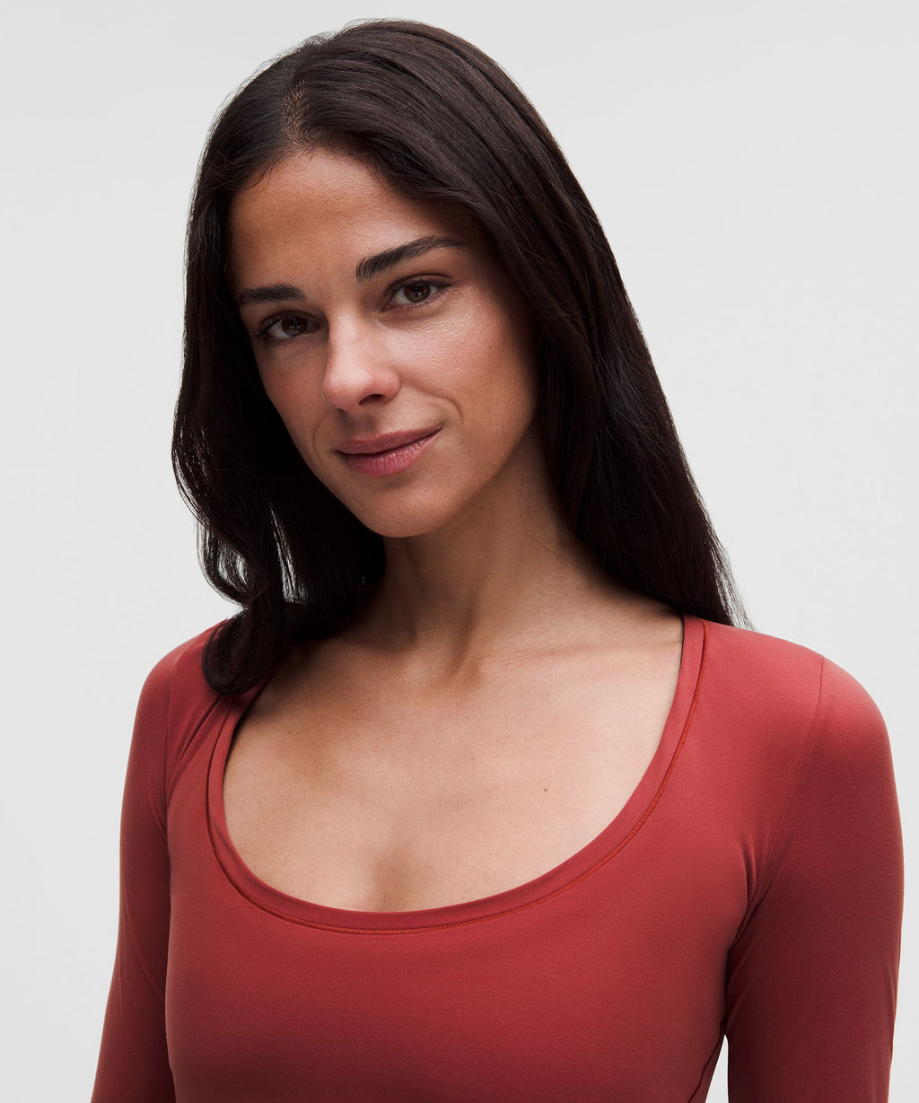 Wundermost Ultra-Soft Nulu Scoopneck Long-Sleeve Shirt