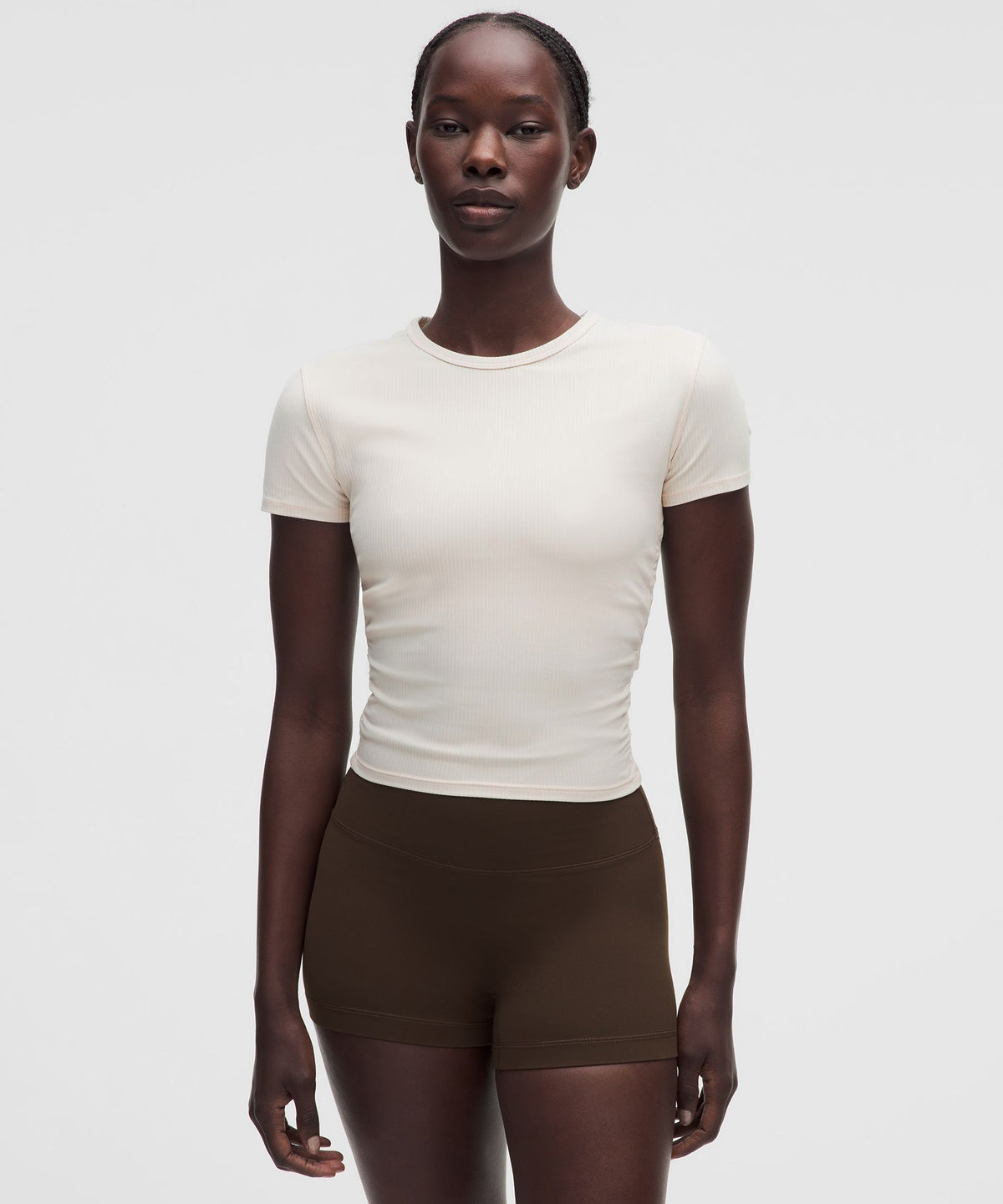 All It Takes Ribbed Keyhole Short-Sleeve Shirt
