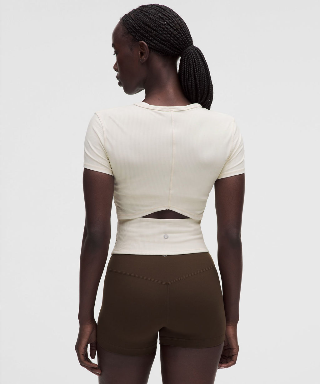 All It Takes Ribbed Keyhole Short-Sleeve Shirt