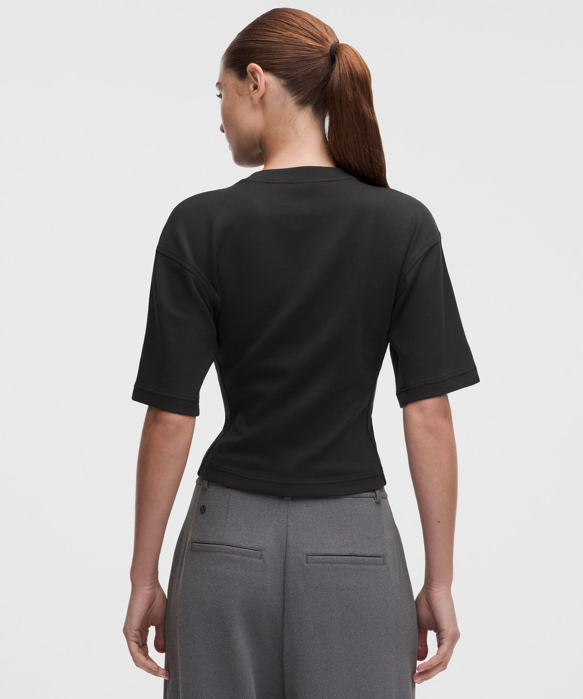 Double-Knit Relaxed Short-Sleeve Shirt